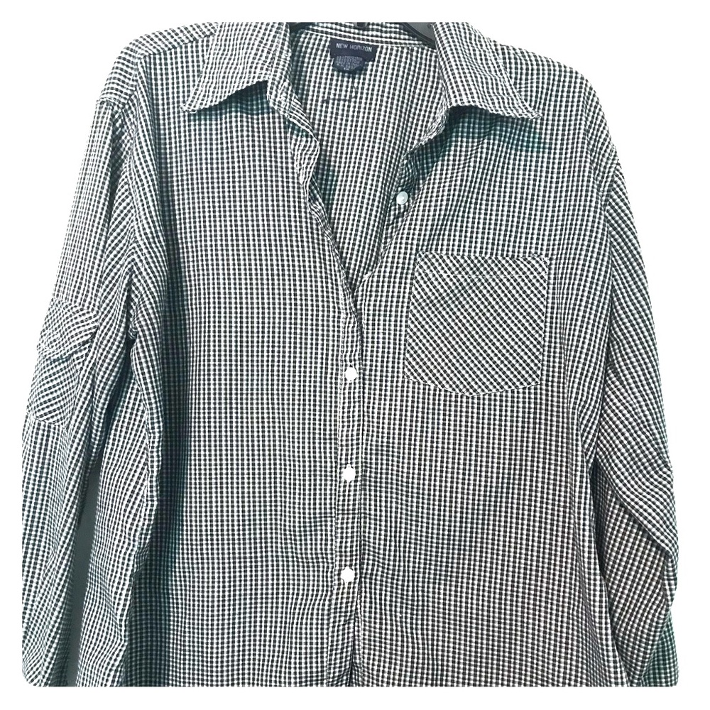 Stylish plaid women’s business shirt Sz.XL
